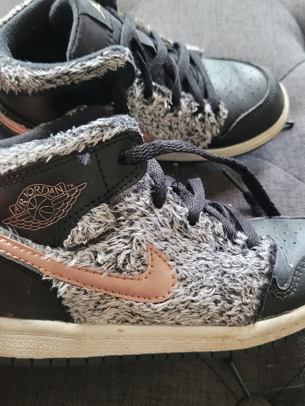 Nike Air Jordan Kids Fuzzy Sherpa Sneakers